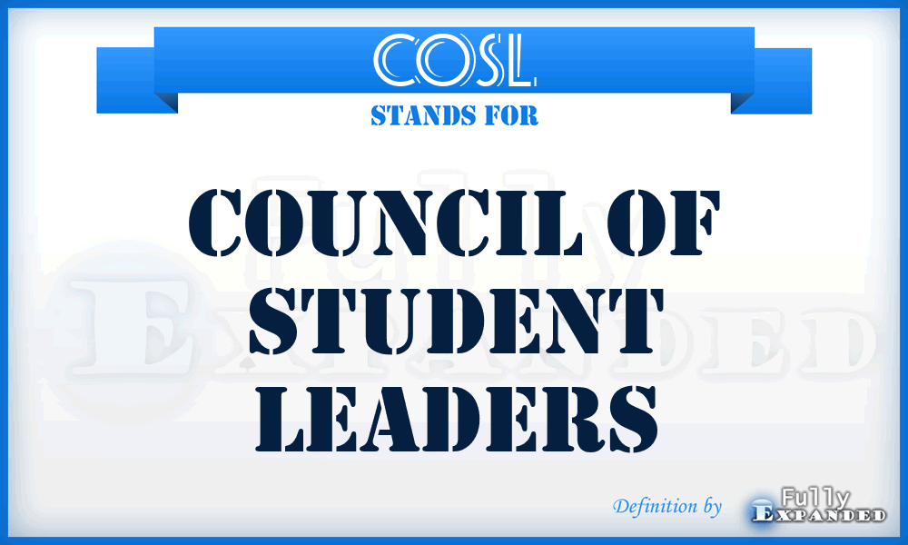 COSL - Council of Student Leaders