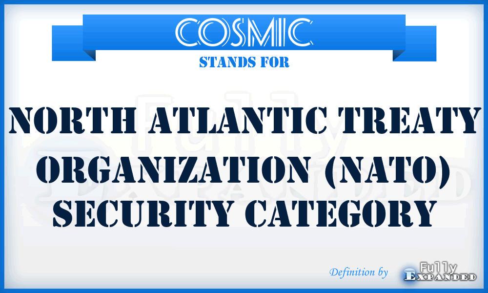 COSMIC - North Atlantic Treaty Organization (NATO) security category