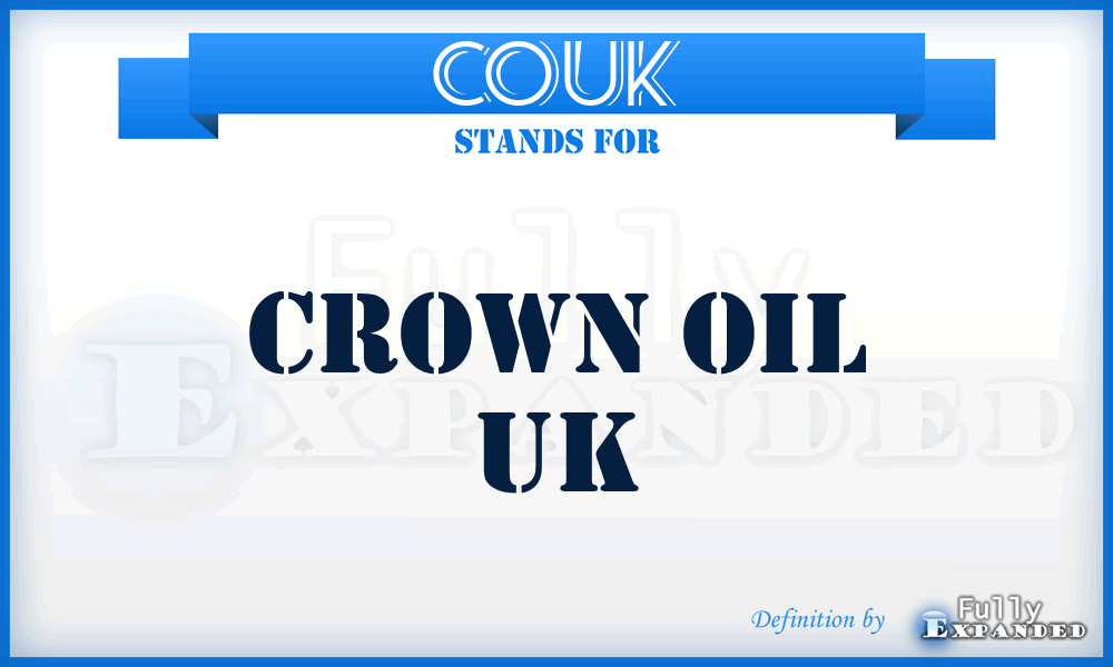 COUK - Crown Oil UK