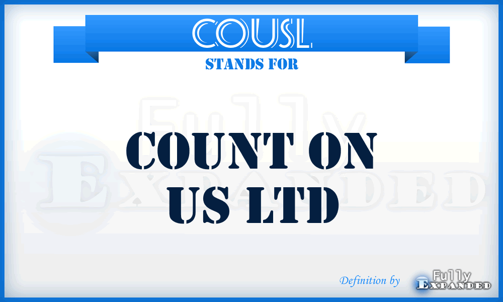 COUSL - Count On US Ltd