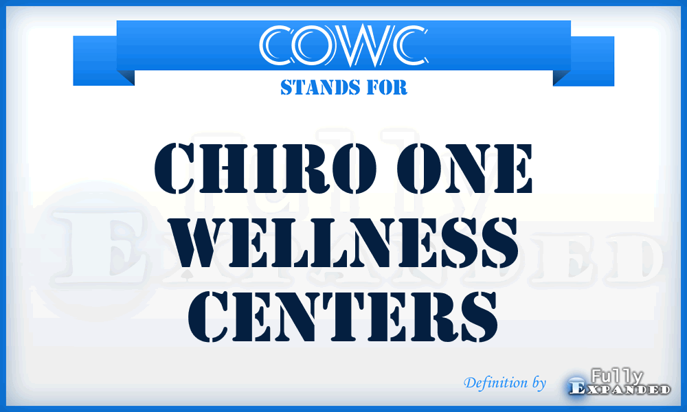COWC - Chiro One Wellness Centers