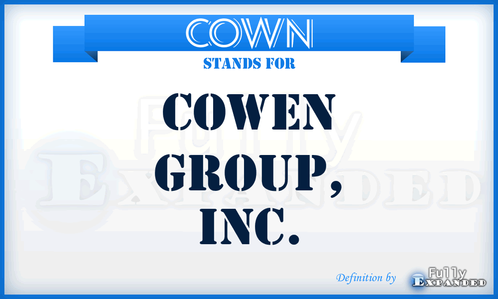 COWN - Cowen Group, Inc.