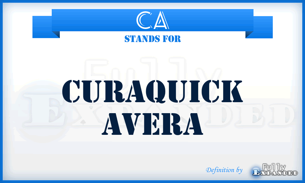 CA - Curaquick Avera