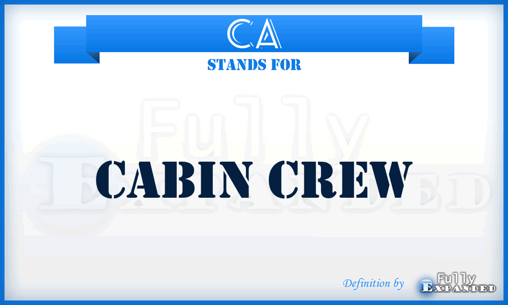 CA - Cabin Crew