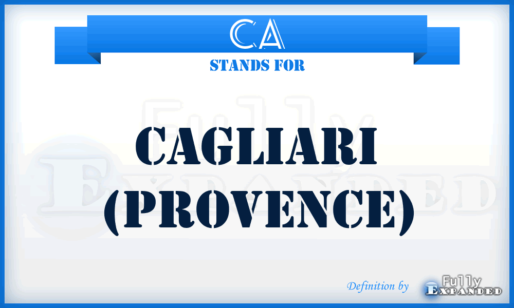 CA - Cagliari (Provence)