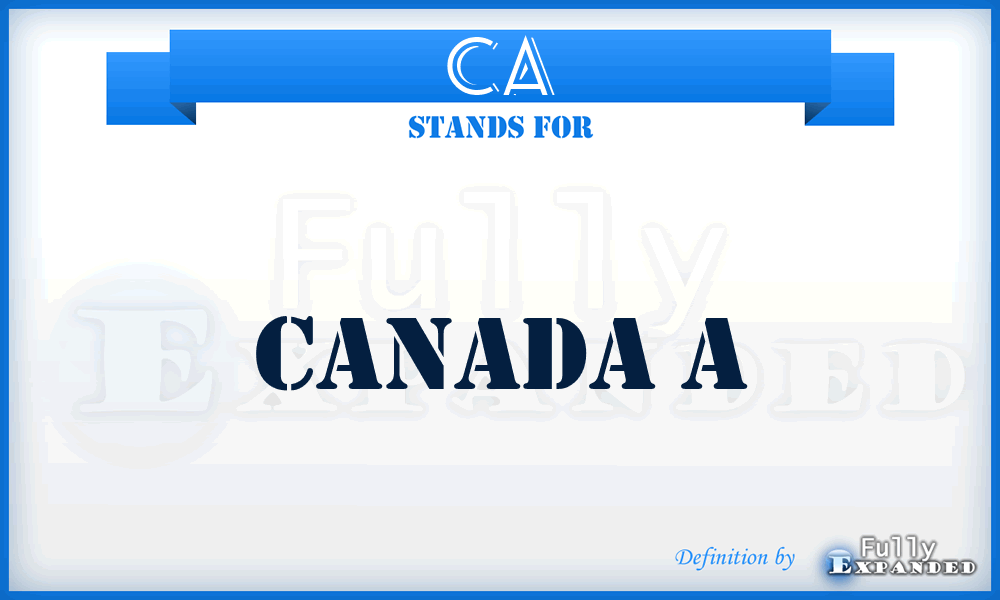 CA - Canada A