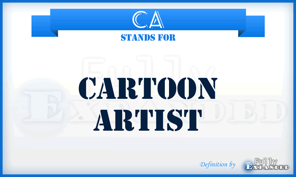 CA - Cartoon Artist