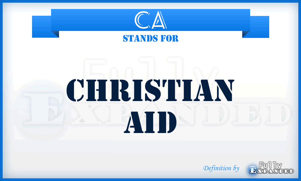 CA - Christian Aid