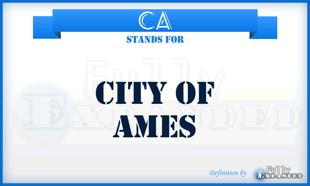 CA - City of Ames