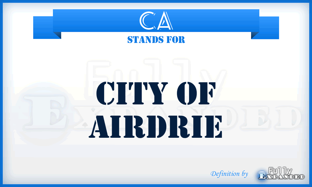 CA - City of Airdrie