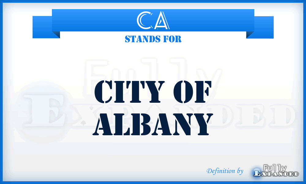 CA - City of Albany