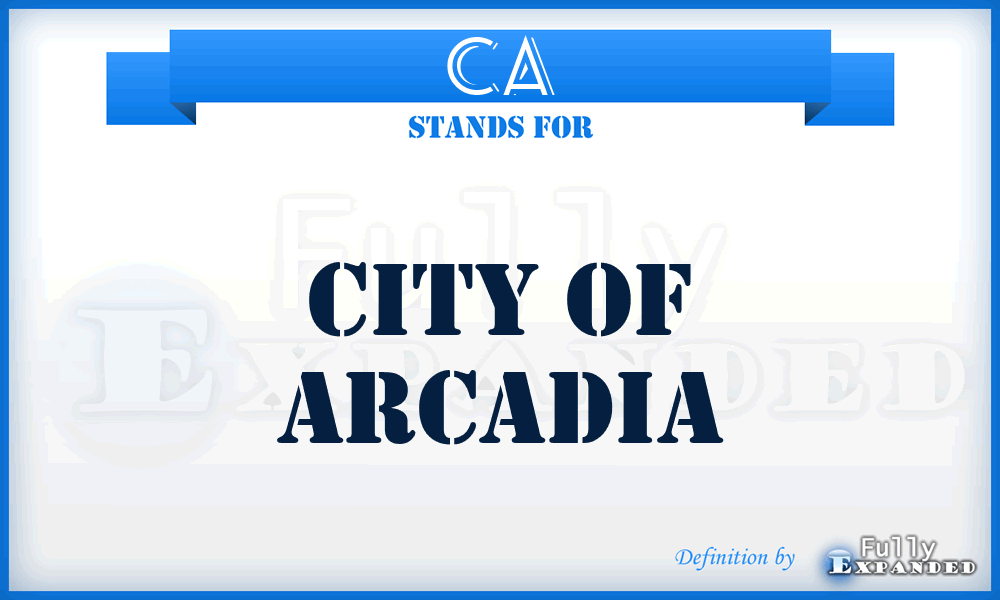CA - City of Arcadia