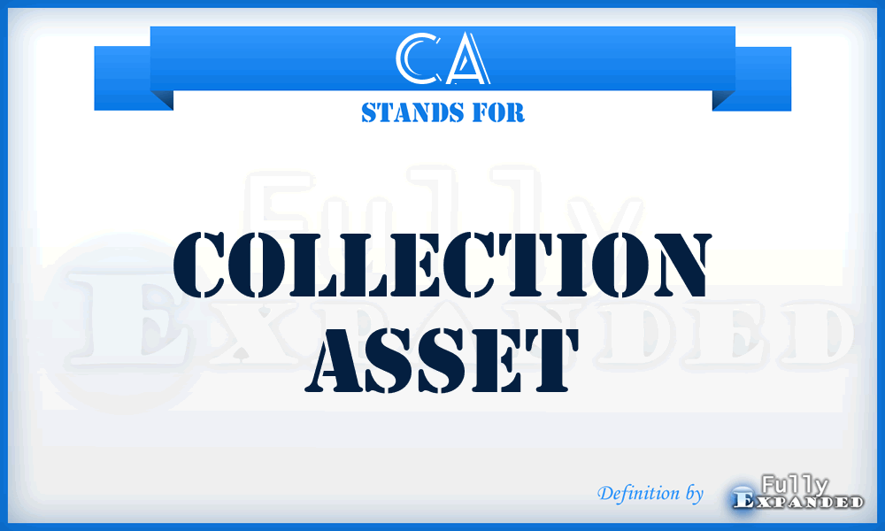 CA - Collection Asset