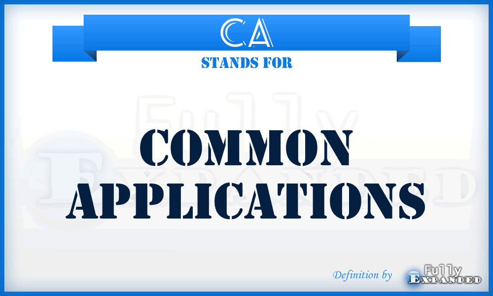 CA - Common Applications