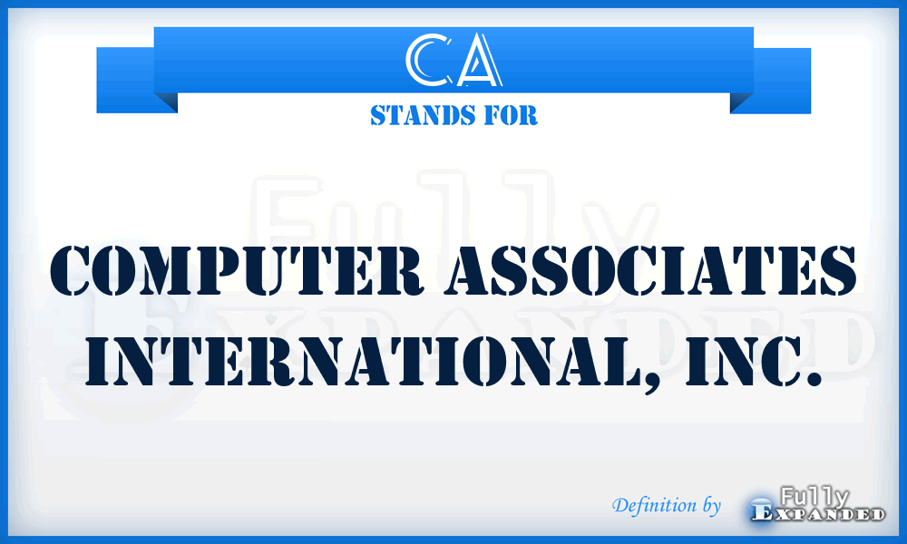 CA - Computer Associates International, Inc.