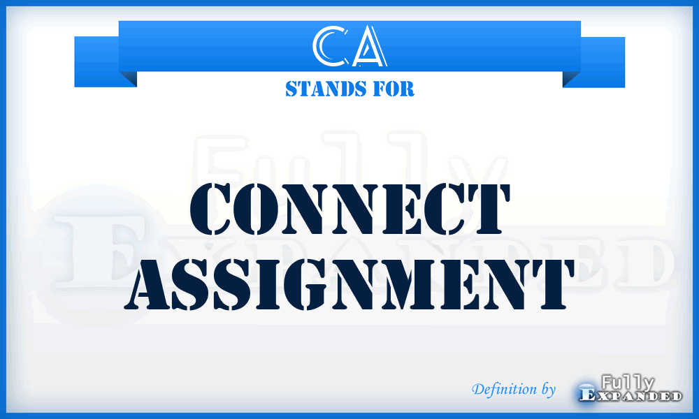 CA - Connect Assignment