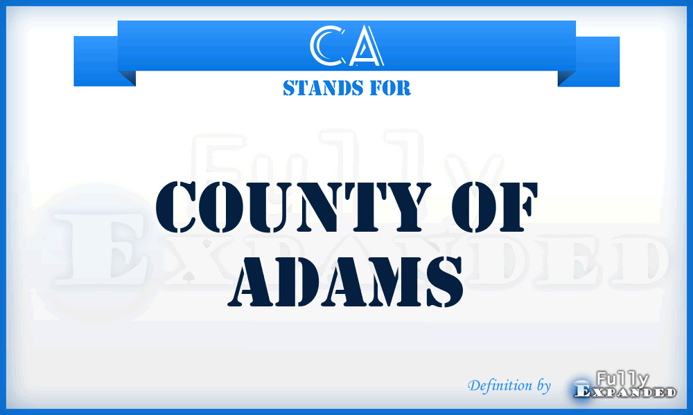 CA - County of Adams