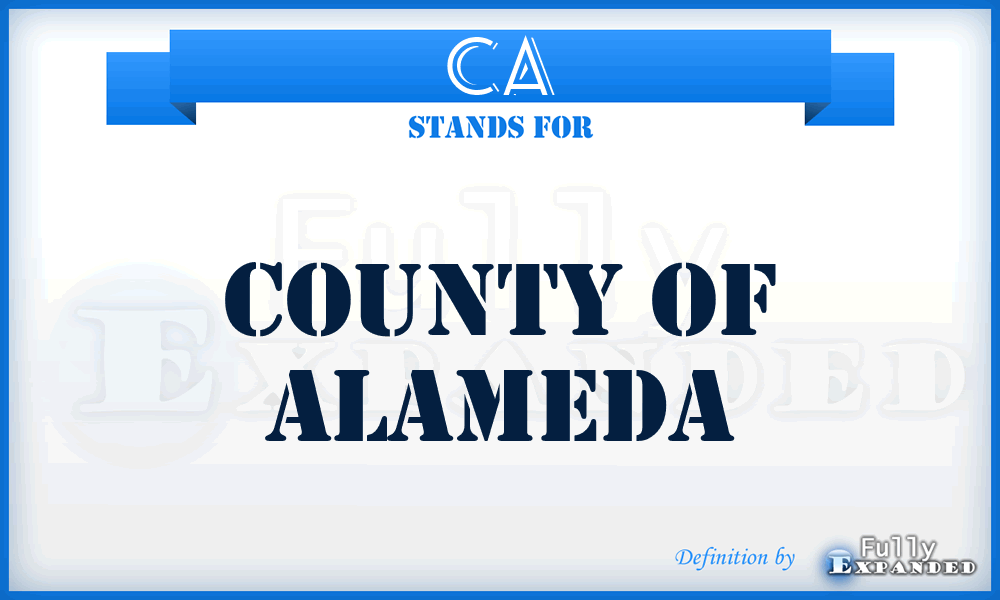 CA - County of Alameda