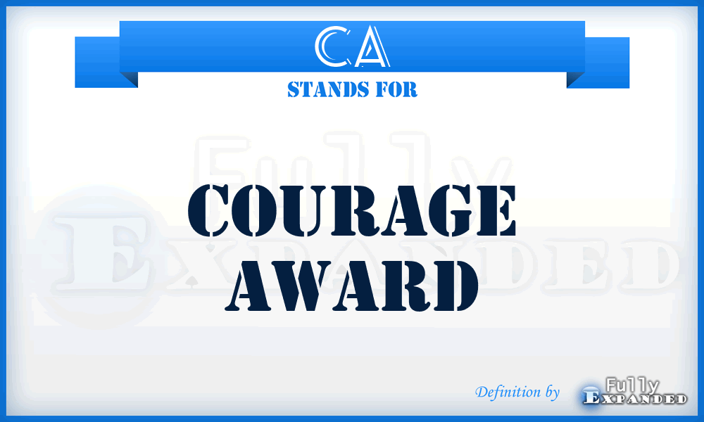 CA - Courage Award