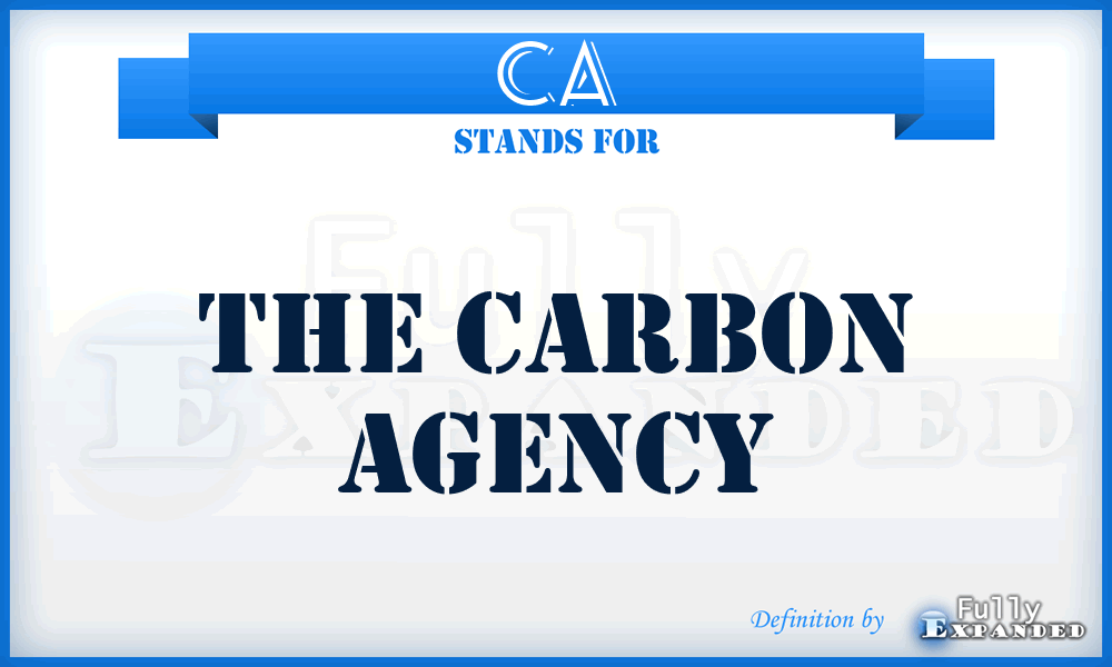 CA - The Carbon Agency
