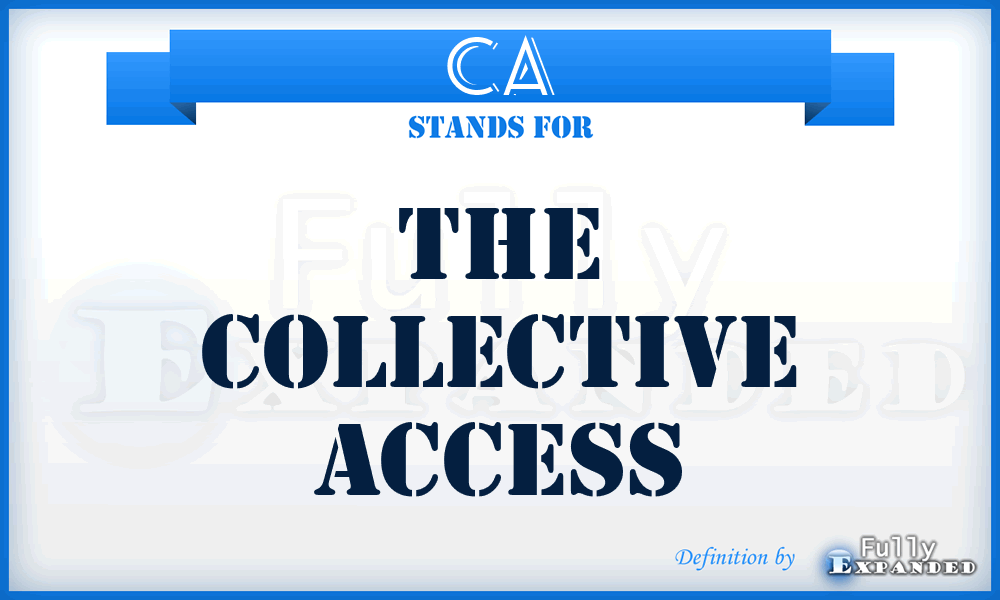CA - The Collective Access