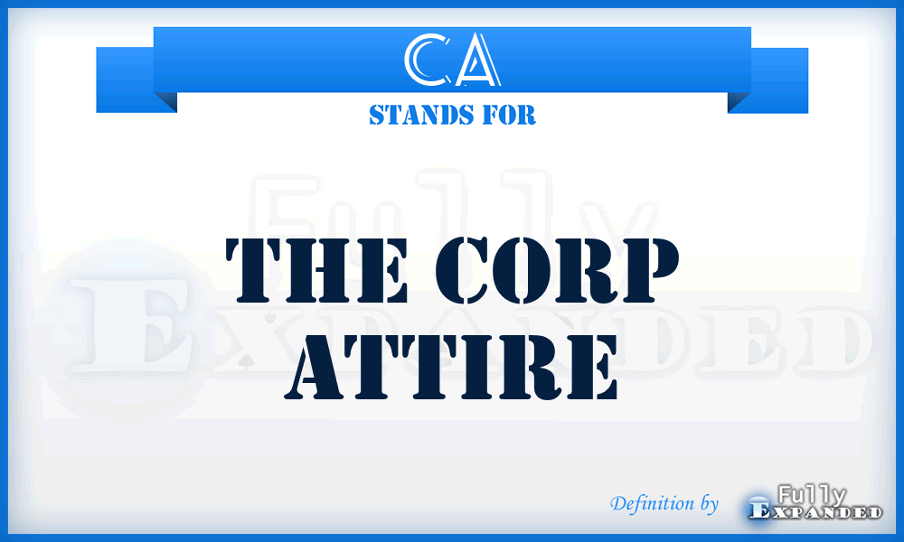 CA - The Corp Attire