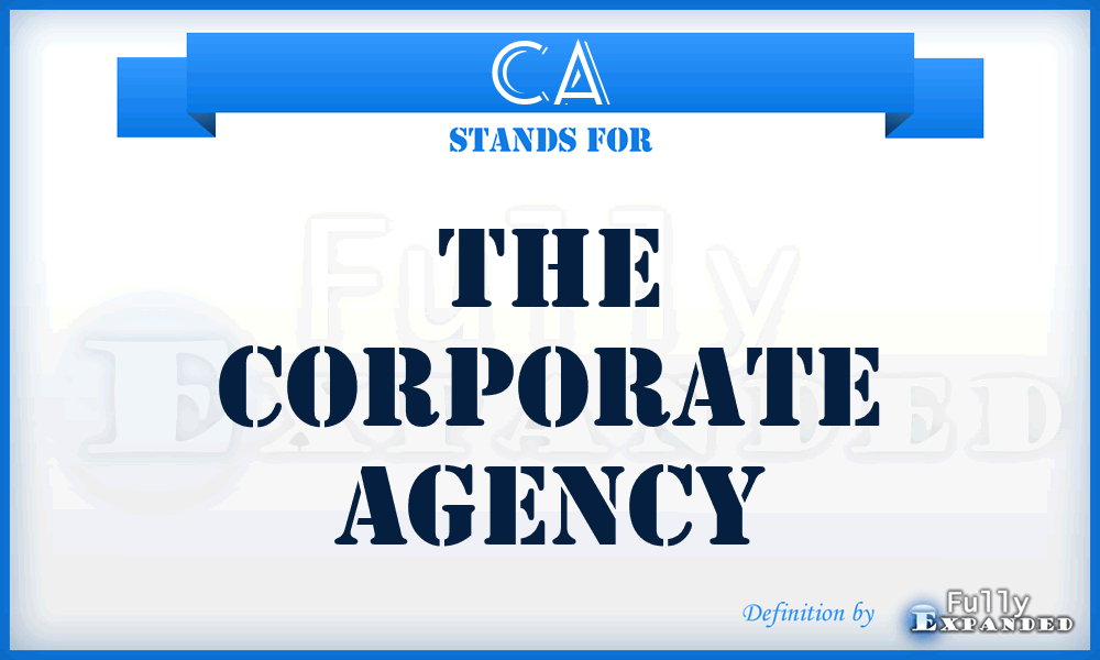 CA - The Corporate Agency