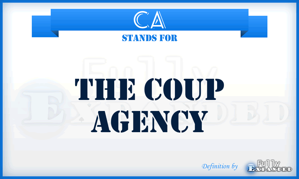 CA - The Coup Agency