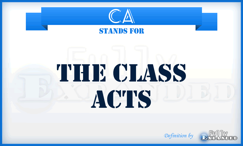 CA - The Class Acts
