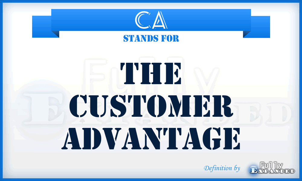 CA - The Customer Advantage