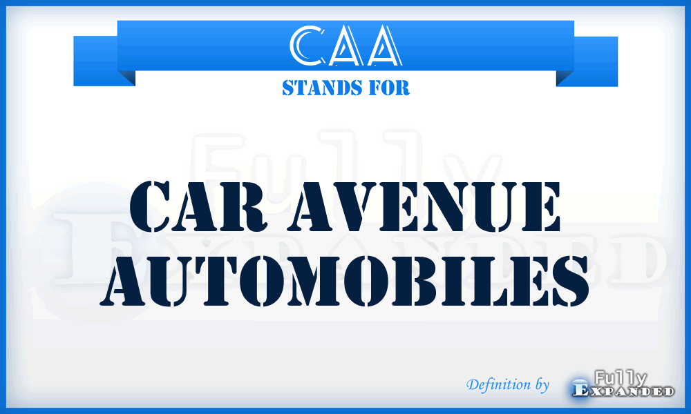 CAA - Car Avenue Automobiles