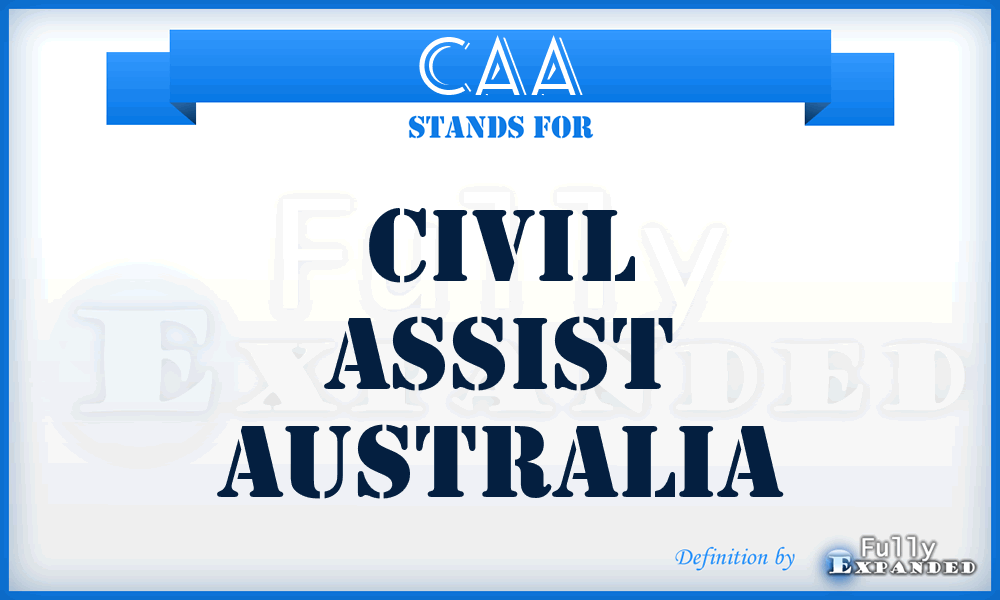 CAA - Civil Assist Australia