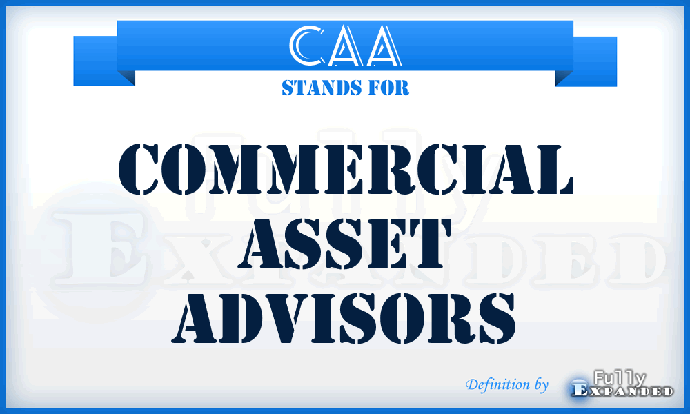 CAA - Commercial Asset Advisors