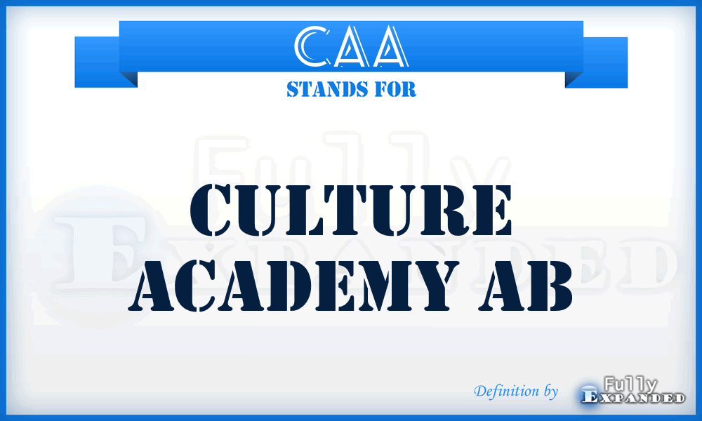 CAA - Culture Academy Ab