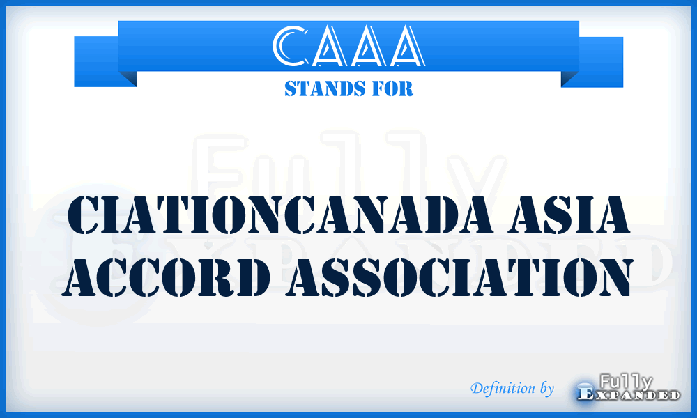 CAAA - Ciationcanada Asia Accord Association