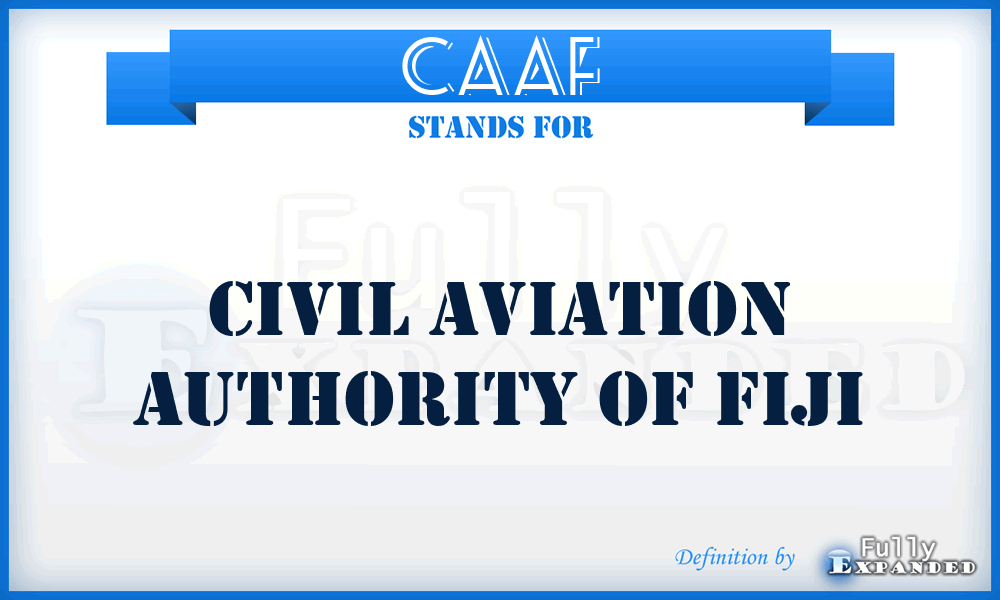 CAAF - Civil Aviation Authority of Fiji