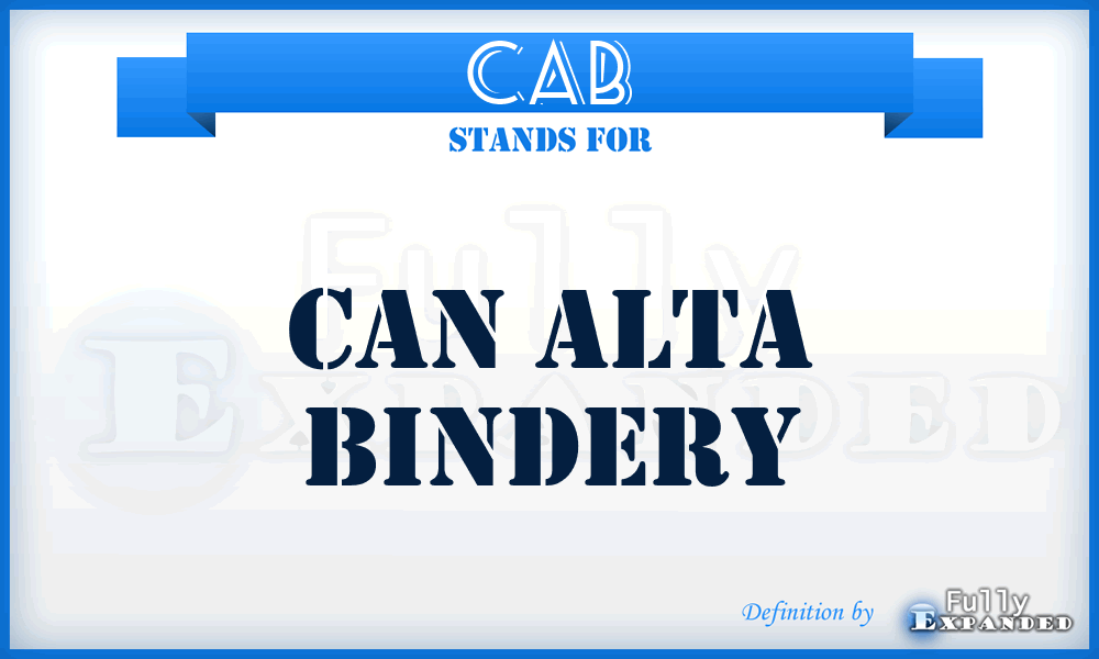 CAB - Can Alta Bindery