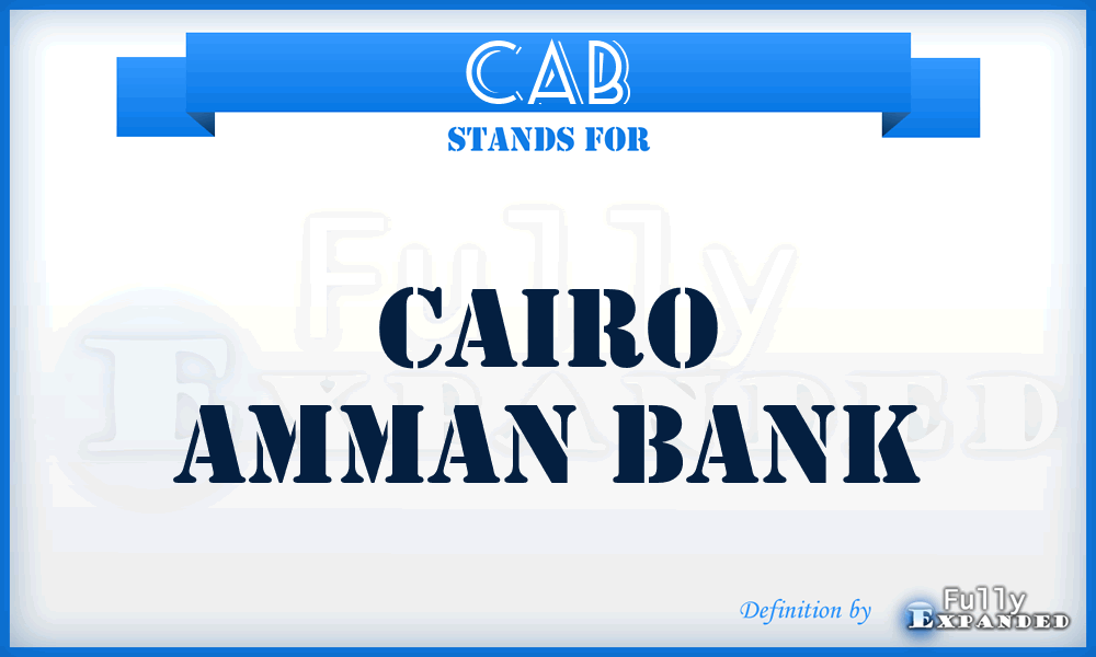 CAB - Cairo Amman Bank