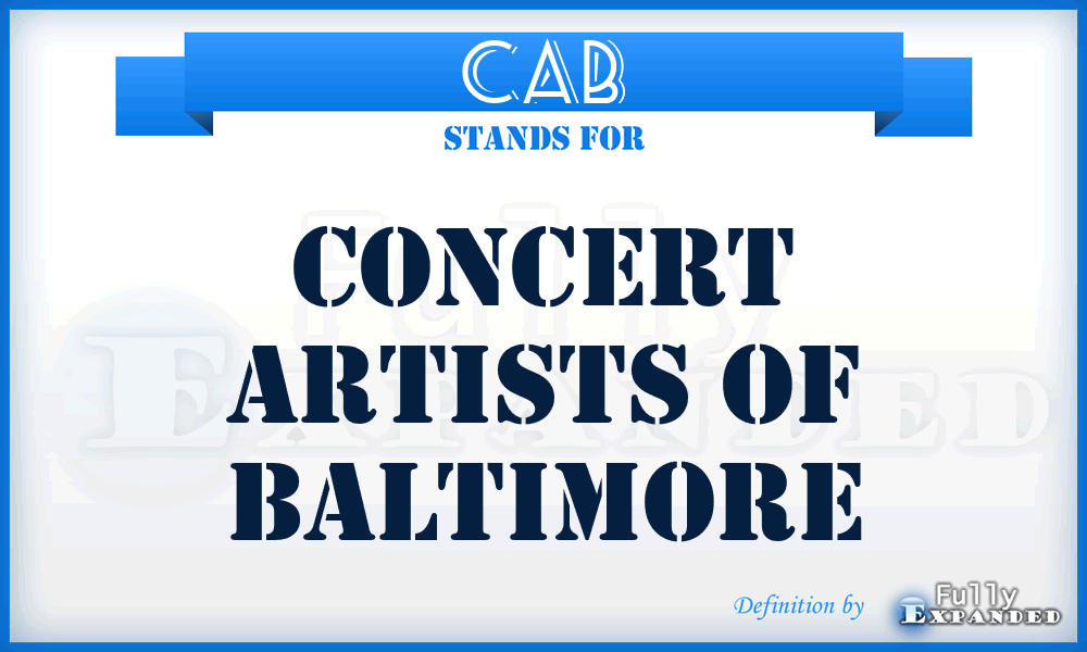 CAB - Concert Artists of Baltimore