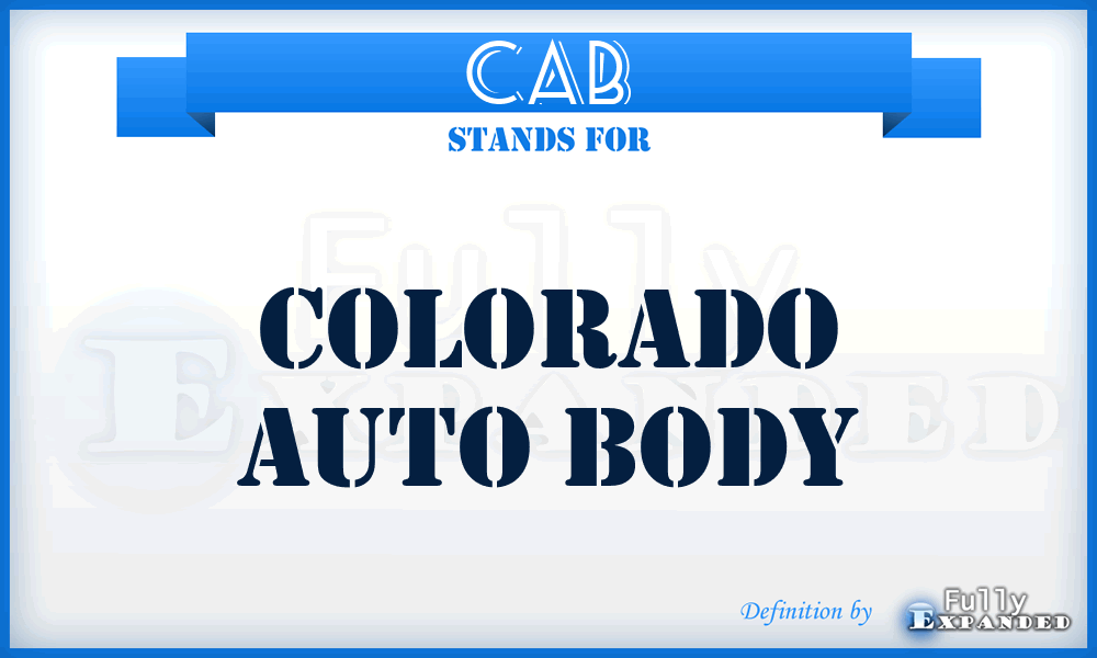 CAB - Colorado Auto Body