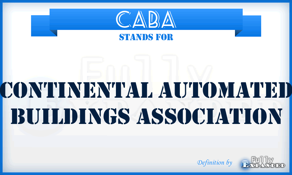 CABA - Continental Automated Buildings Association