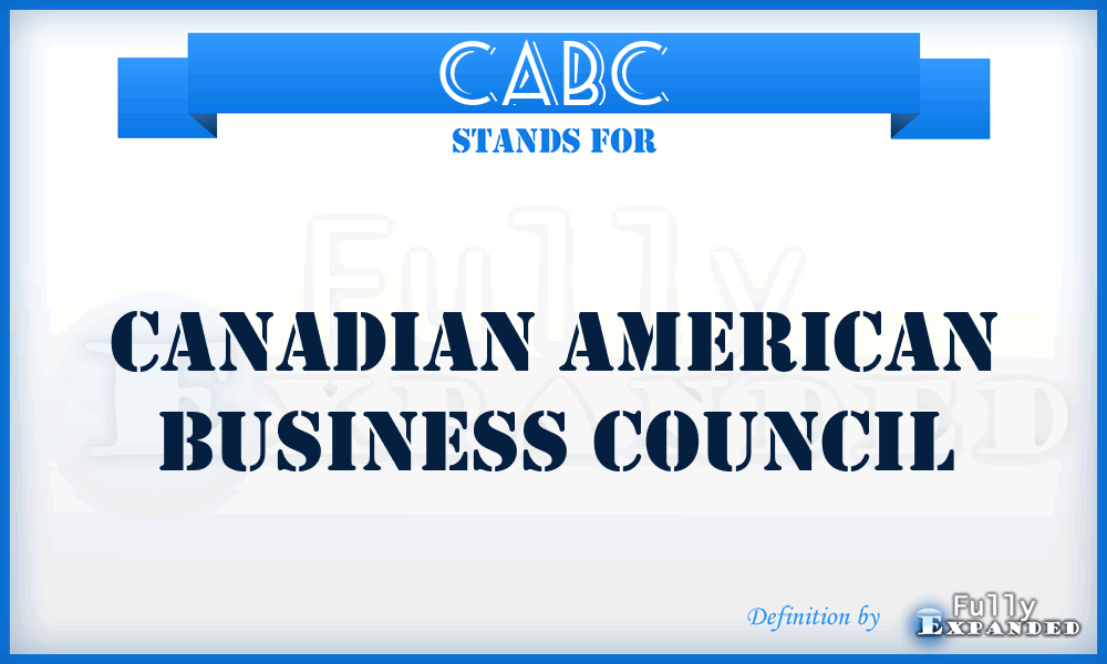 CABC - Canadian American Business Council