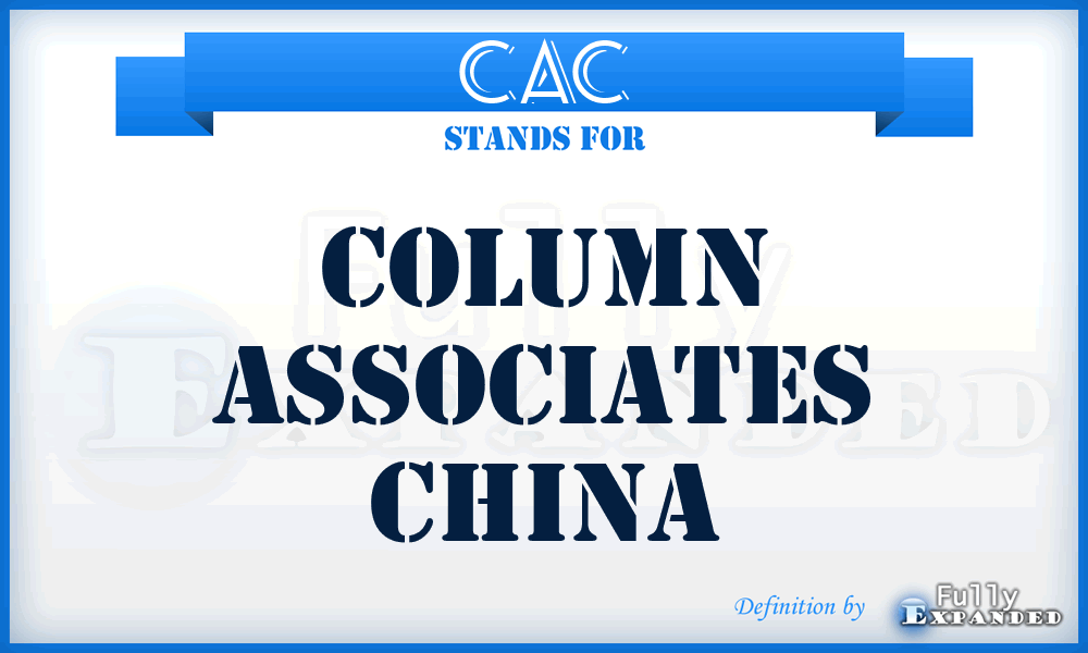 CAC - Column Associates China