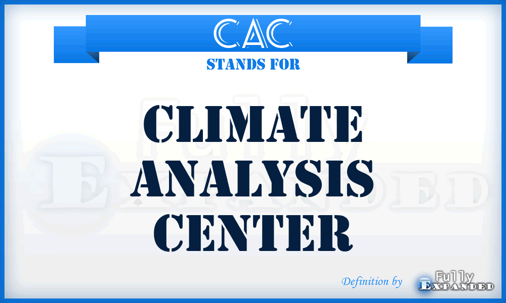 CAC - Climate Analysis Center