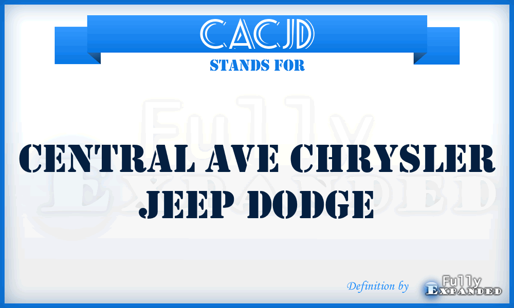 CACJD - Central Ave Chrysler Jeep Dodge