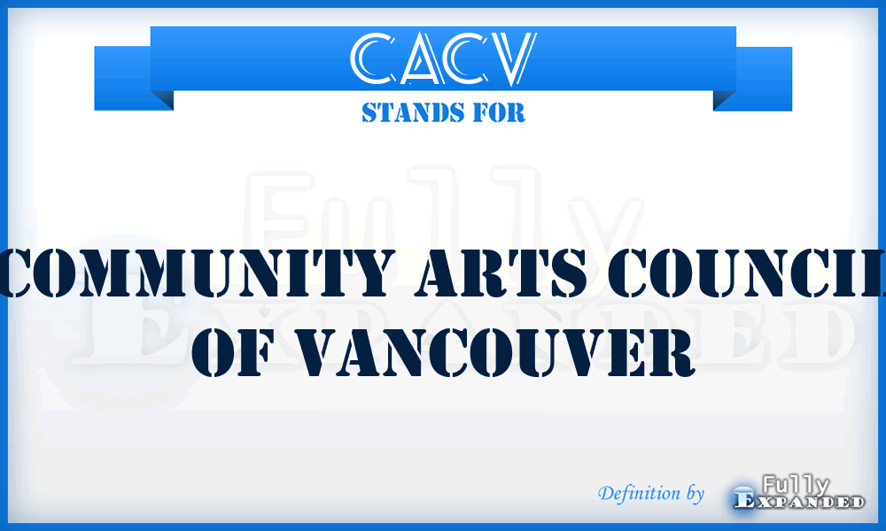 CACV - Community Arts Council of Vancouver