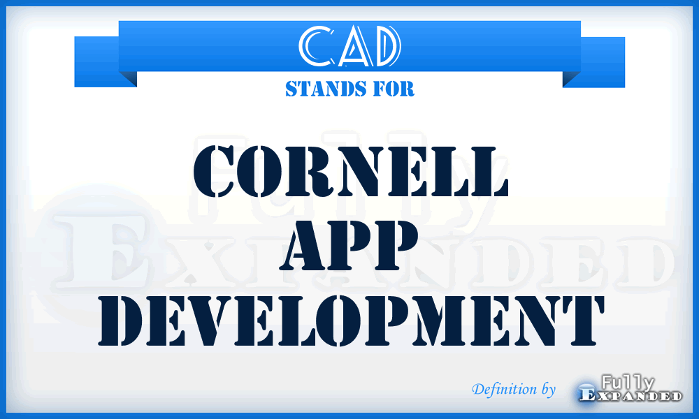 CAD - Cornell App Development