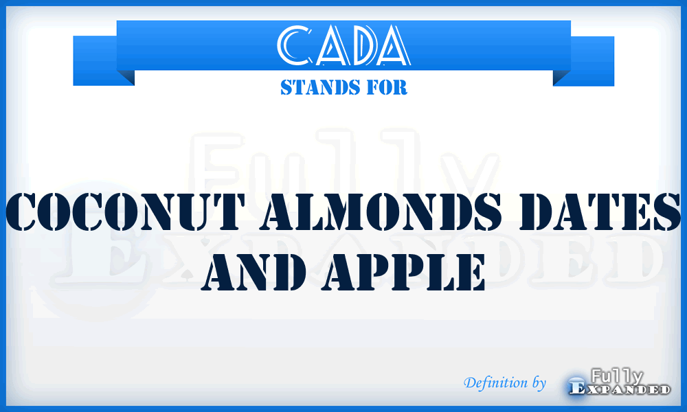 CADA - Coconut Almonds Dates and Apple