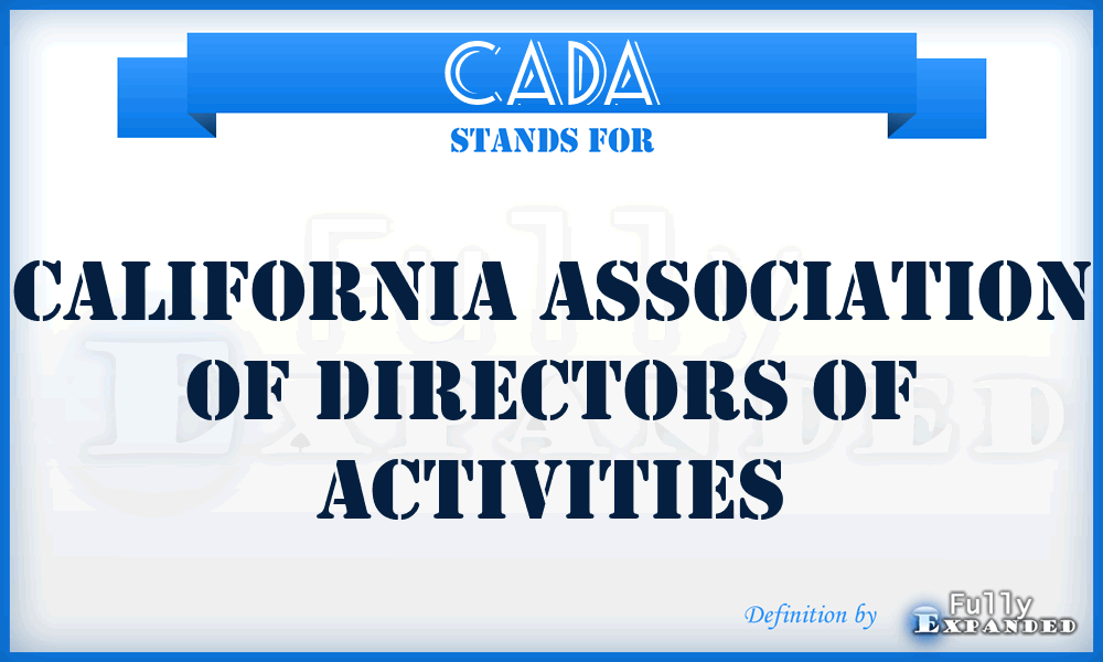 CADA - California Association of Directors of Activities