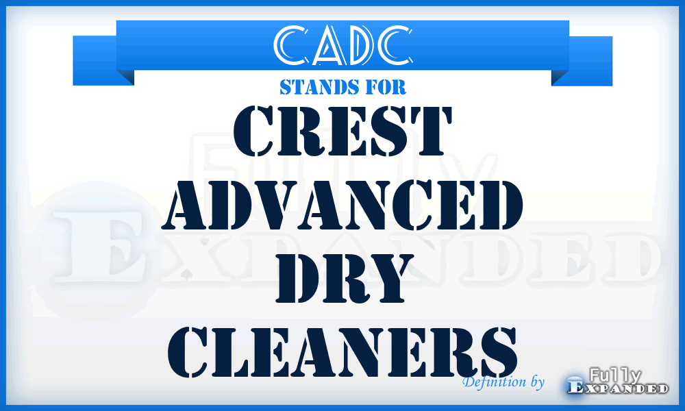 CADC - Crest Advanced Dry Cleaners